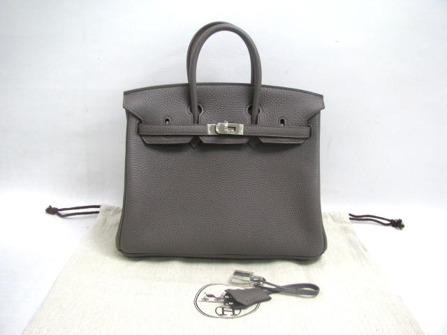 エルメス バーキン25(トゴ/エタン/シルバー/金具)